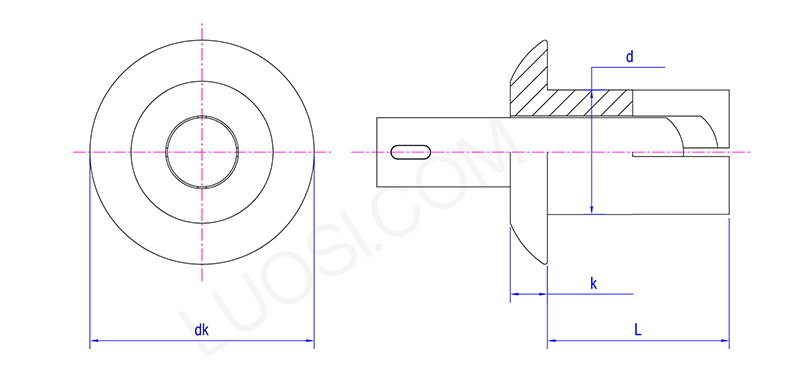 Efficiency Optimized Core Penetrating Rivet