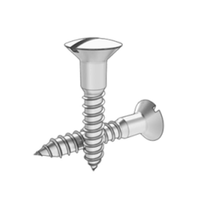 Шуруп по дереву с потайной головкой и шлицем